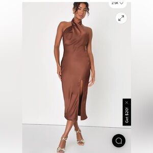 Lulus Satin Halter Dress